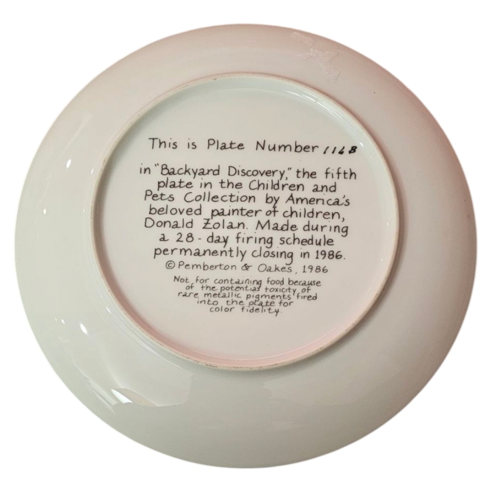 Donald Zolan Children & Pets Collection Plates by Pemberton & Oakes '84-'86​ - Picture 3 of 11